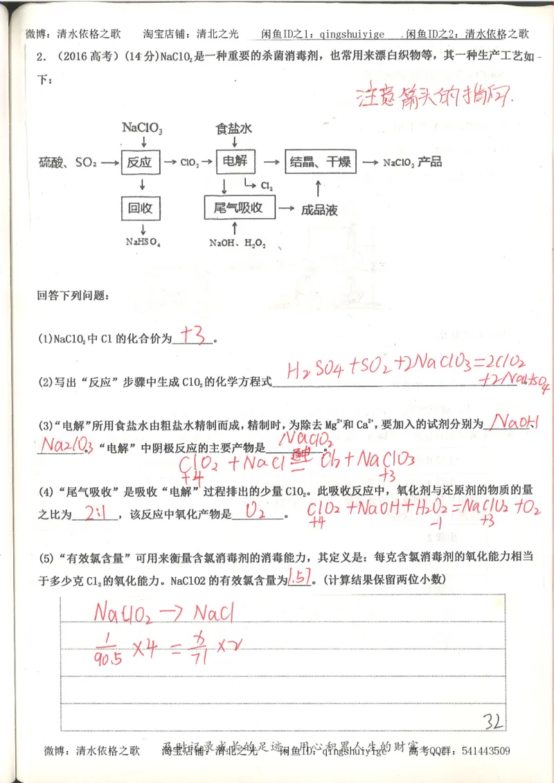 6.衡水中学高考积累与改错_高三化学（第2本）_124页_高中衡水学霸笔记_高中全部赠品_错题集高中九科_化学积累与改错