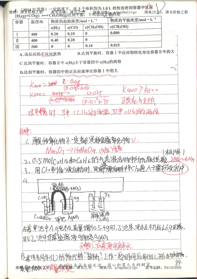6.衡水中学高考积累与改错_高三化学（第2本）_124页_高中衡水学霸笔记_高中全部赠品_错题集高中九科_化学积累与改错
