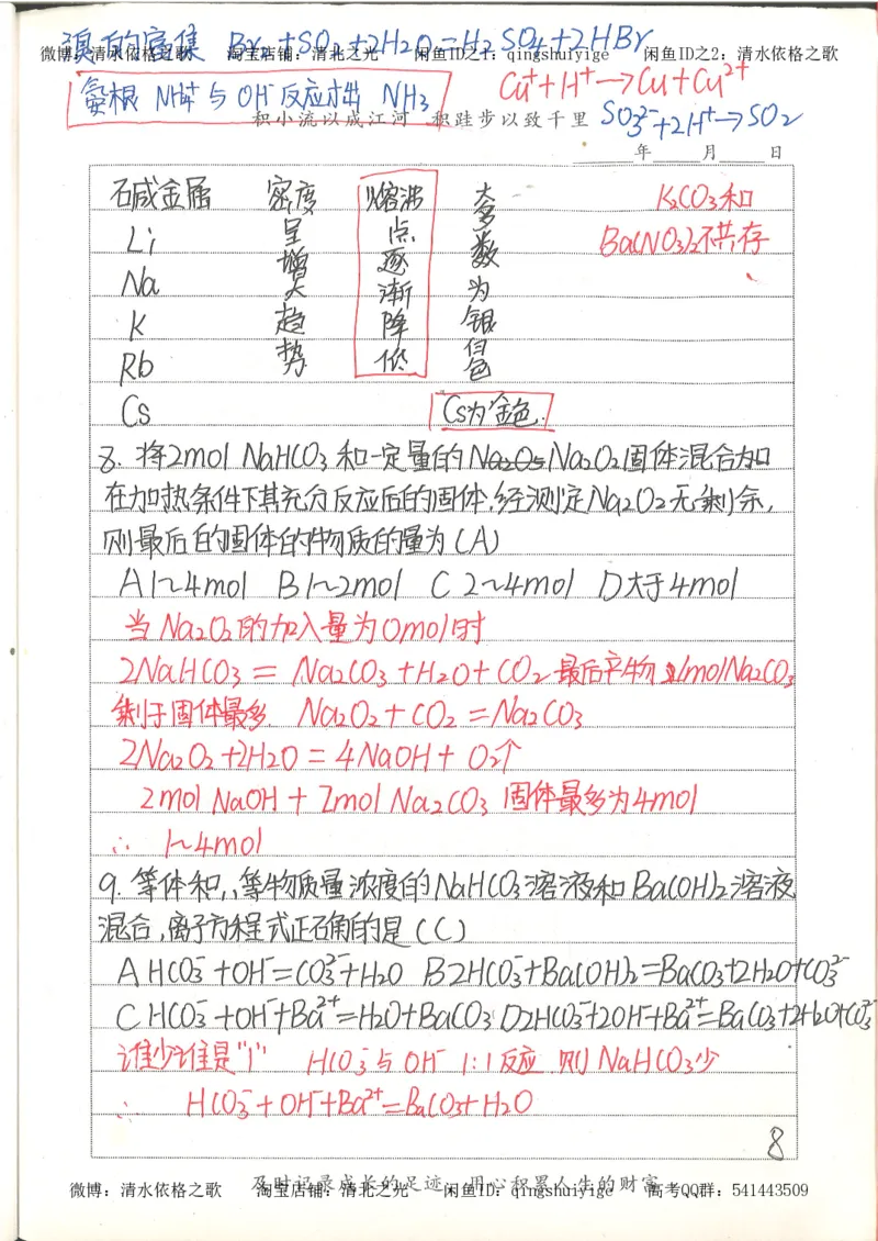 6.衡水中学高考积累与改错_高三化学（第2本）_124页_高中衡水学霸笔记_高中全部赠品_错题集高中九科_化学积累与改错