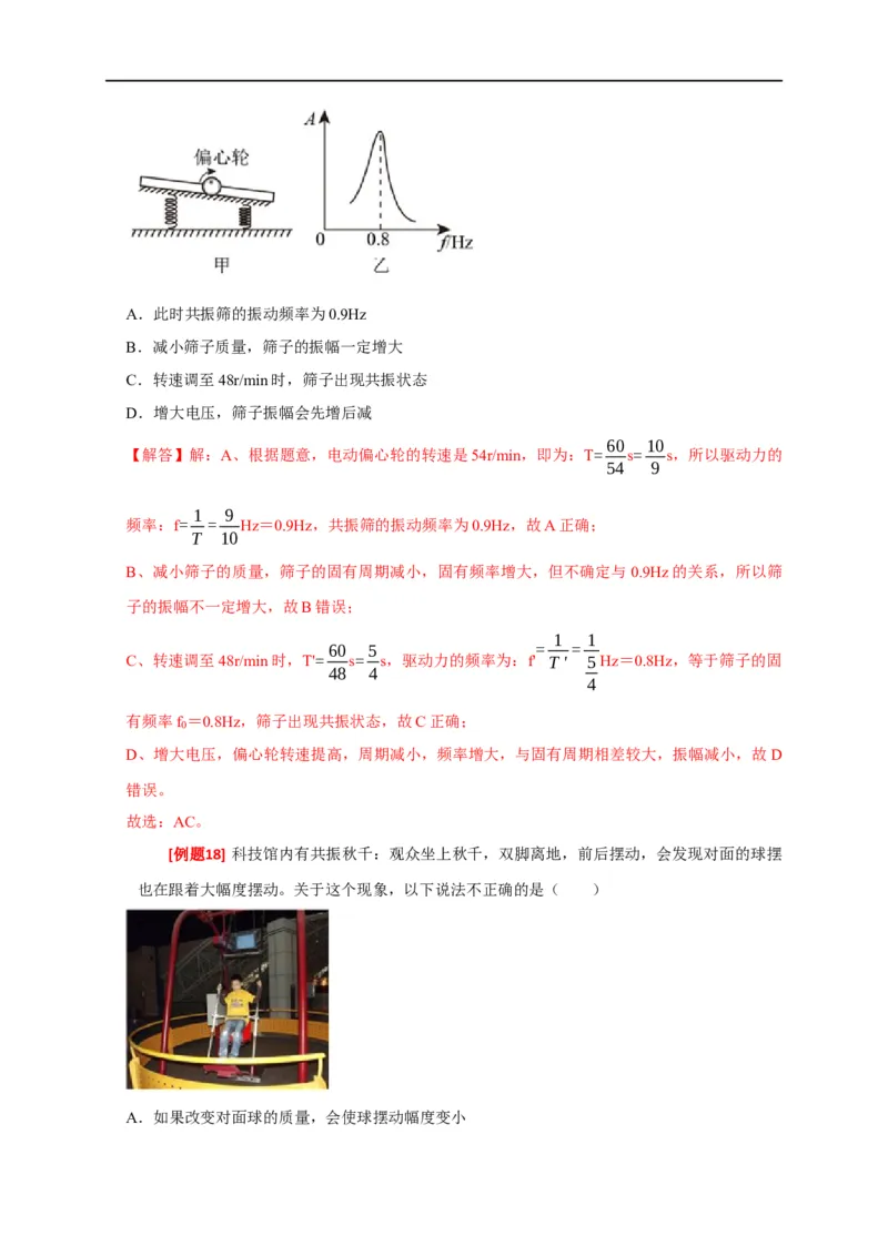 专题31机械振动（解析版）_4.2025物理总复习_赠品通用版（老高考）复习资料_专项复习_2023年高考冲刺物理热点知识讲练与题型归纳（全国通用）