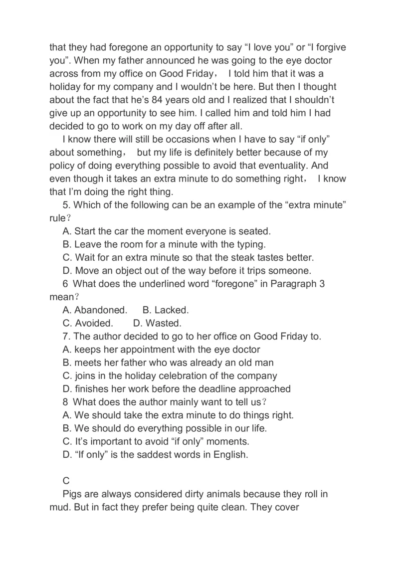 2023届高考英语二轮复习分类综合训练：阅读理解完形填空语法填空（含答案）_3.2025英语总复习_赠品通用版（老高考）复习资料_二轮复习