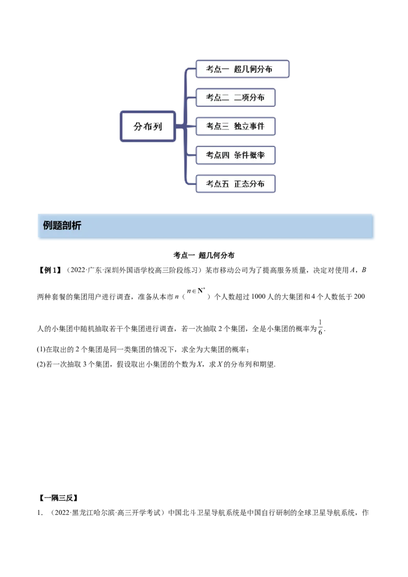 8.3分布列（精讲）（提升版）（原卷版）_2.2025数学总复习_2023年新高考资料_一轮复习_2023年高考数学一轮复习（提升版）（新高考地区专用）