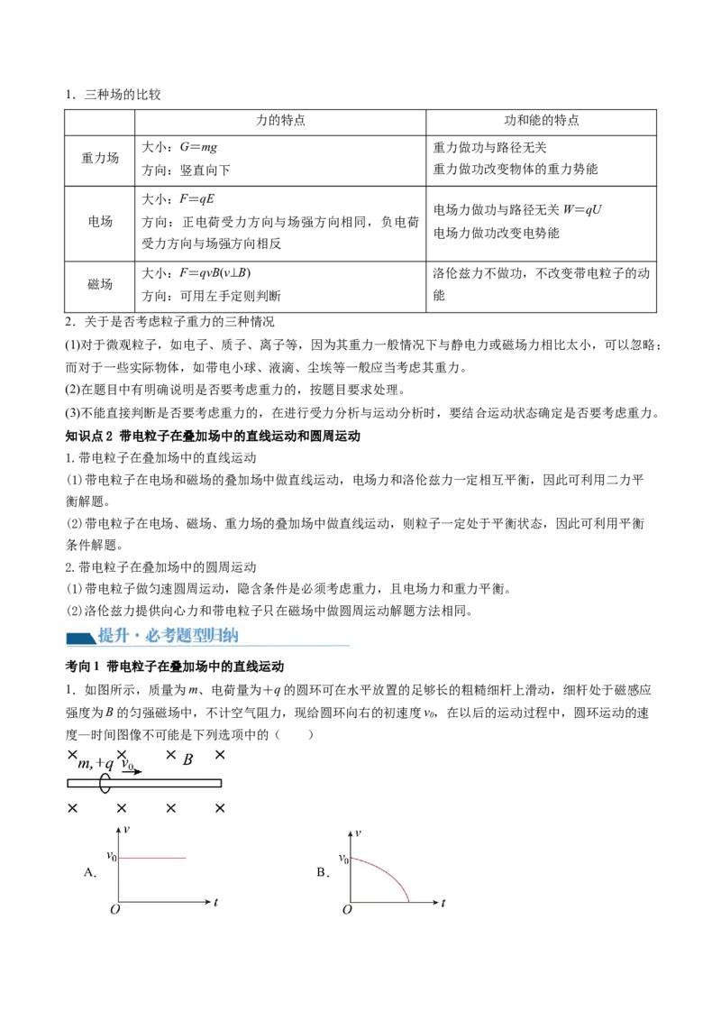 第53讲带电粒子在复合场中的运动（讲义）（解析版）_4.2025物理总复习_2024年新高考资料_1.2024一轮复习_2024年高考物理一轮复习讲练测（新教材新高考）