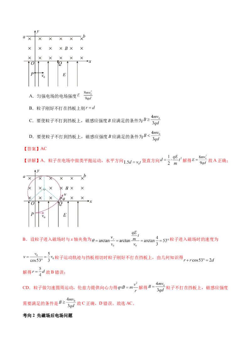 第53讲带电粒子在复合场中的运动（讲义）（解析版）_4.2025物理总复习_2024年新高考资料_1.2024一轮复习_2024年高考物理一轮复习讲练测（新教材新高考）