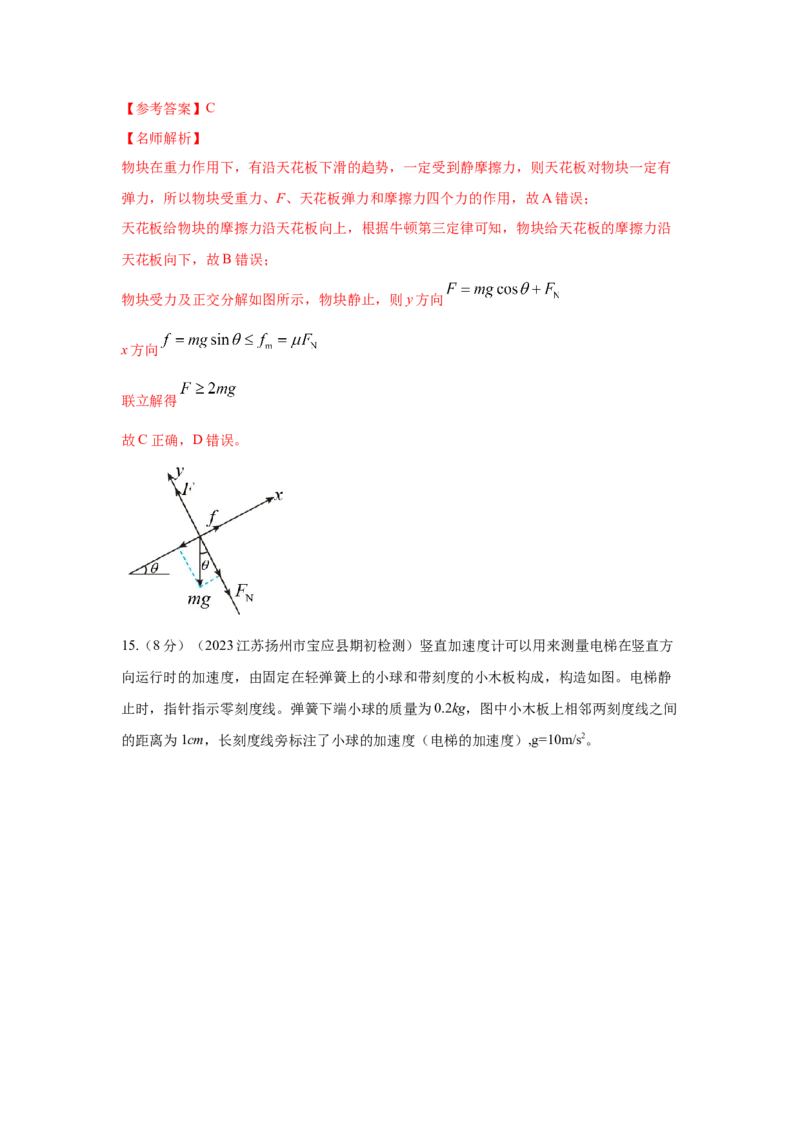 专题2.力与平衡（解析版）_4.2025物理总复习_2023年新高复习资料_二轮复习_2023年高考物理二轮复习二十五专题精练287608825_专题2力与平衡-2023年高考物理二轮复习二十五专题精练