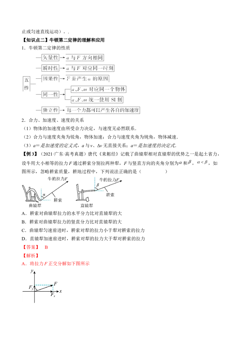 专题3.1　牛顿运动定律及应用讲&mdash;&mdash;2023年高考物理一轮复习讲练测（新教材新高考通用）（解析版）_4.2025物理总复习_2023年新高复习资料_一轮复习