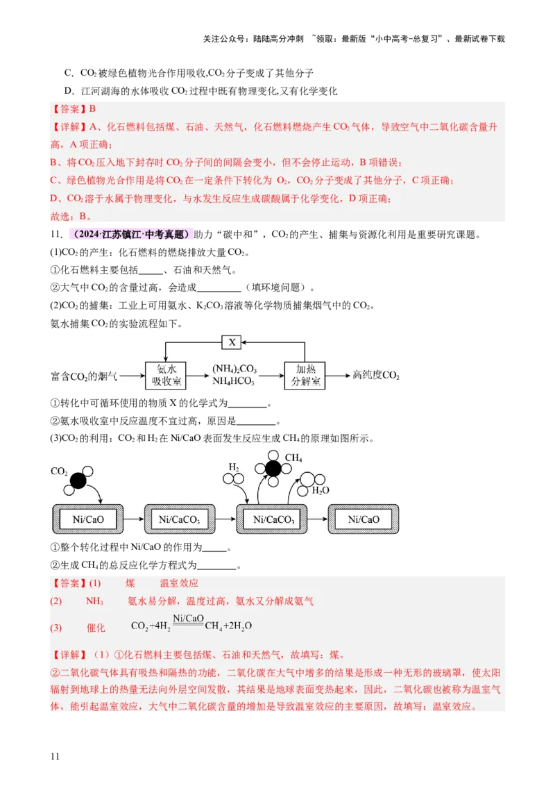 主题四化学与社会发展（讲练）（解析版）_02中考总复习（2026版更新中）_05-化学-中考总复习_2025年中考复习资料_2025中考二轮课件ppt+讲义+练习化学_讲义+练习