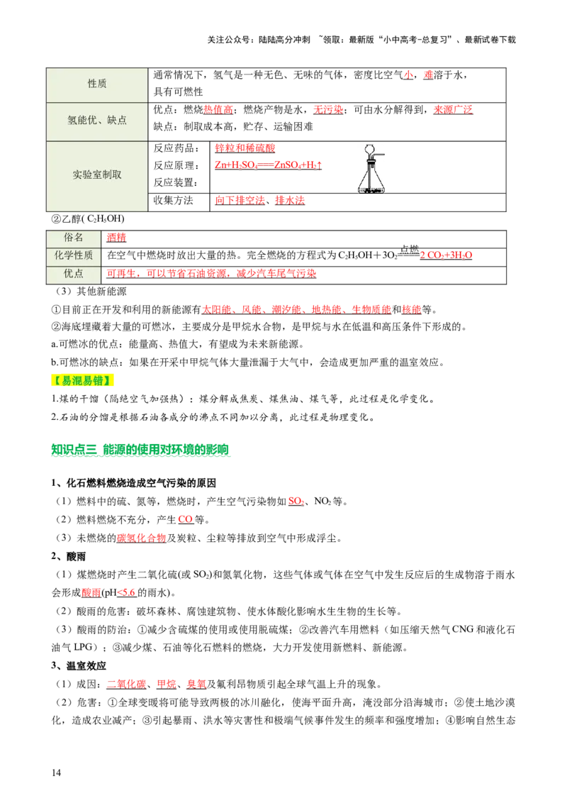 主题四化学与社会发展（讲练）（解析版）_02中考总复习（2026版更新中）_05-化学-中考总复习_2025年中考复习资料_2025中考二轮课件ppt+讲义+练习化学_讲义+练习