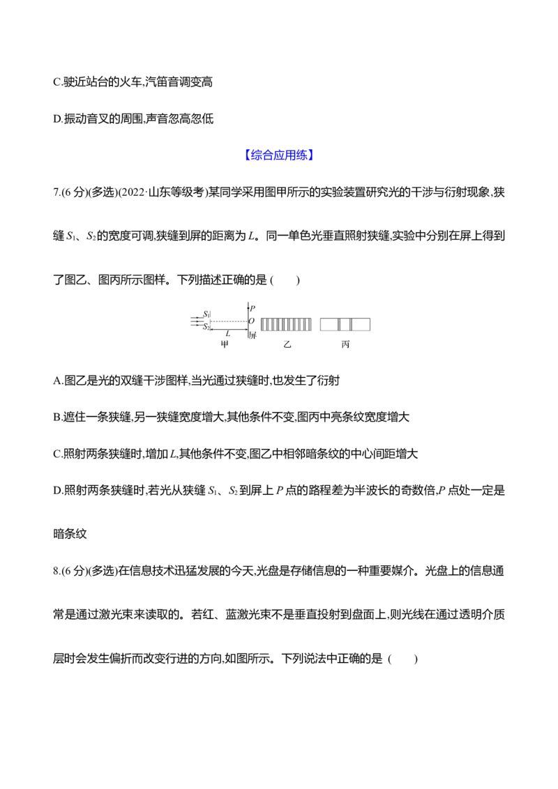 四十：光的干涉、衍射和偏振（含解析）_4.2025物理总复习_2025年新高考资料_专项复习_2025新高考物理核心素养测评（含解析）（完结）