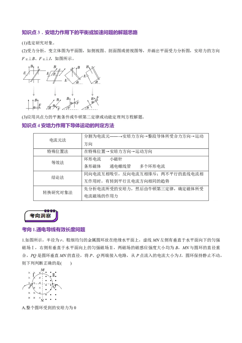第46讲磁场及其对电流的作用（讲义）（原卷版）_4.2025物理总复习_2025年新高考资料_一轮复习_2025年高考物理一轮复习讲练测（新教材新高考）