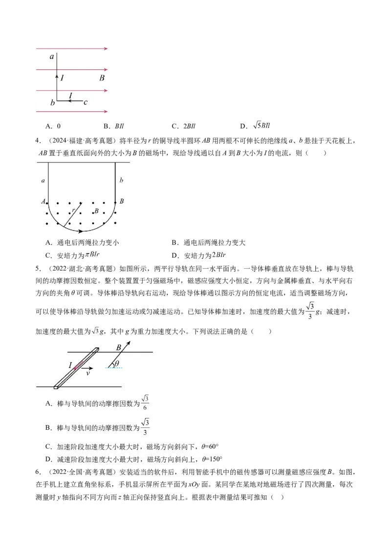 第46讲磁场及其对电流的作用（讲义）（原卷版）_4.2025物理总复习_2025年新高考资料_一轮复习_2025年高考物理一轮复习讲练测（新教材新高考）