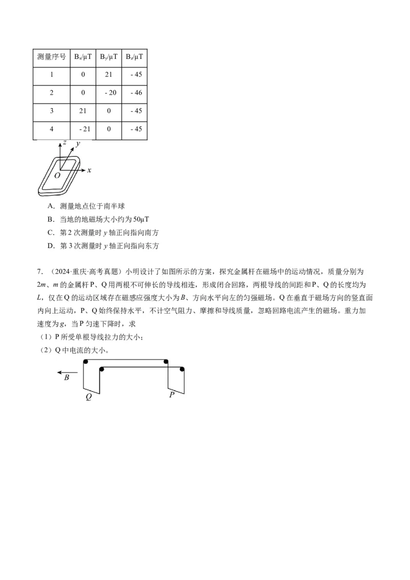 第46讲磁场及其对电流的作用（讲义）（原卷版）_4.2025物理总复习_2025年新高考资料_一轮复习_2025年高考物理一轮复习讲练测（新教材新高考）