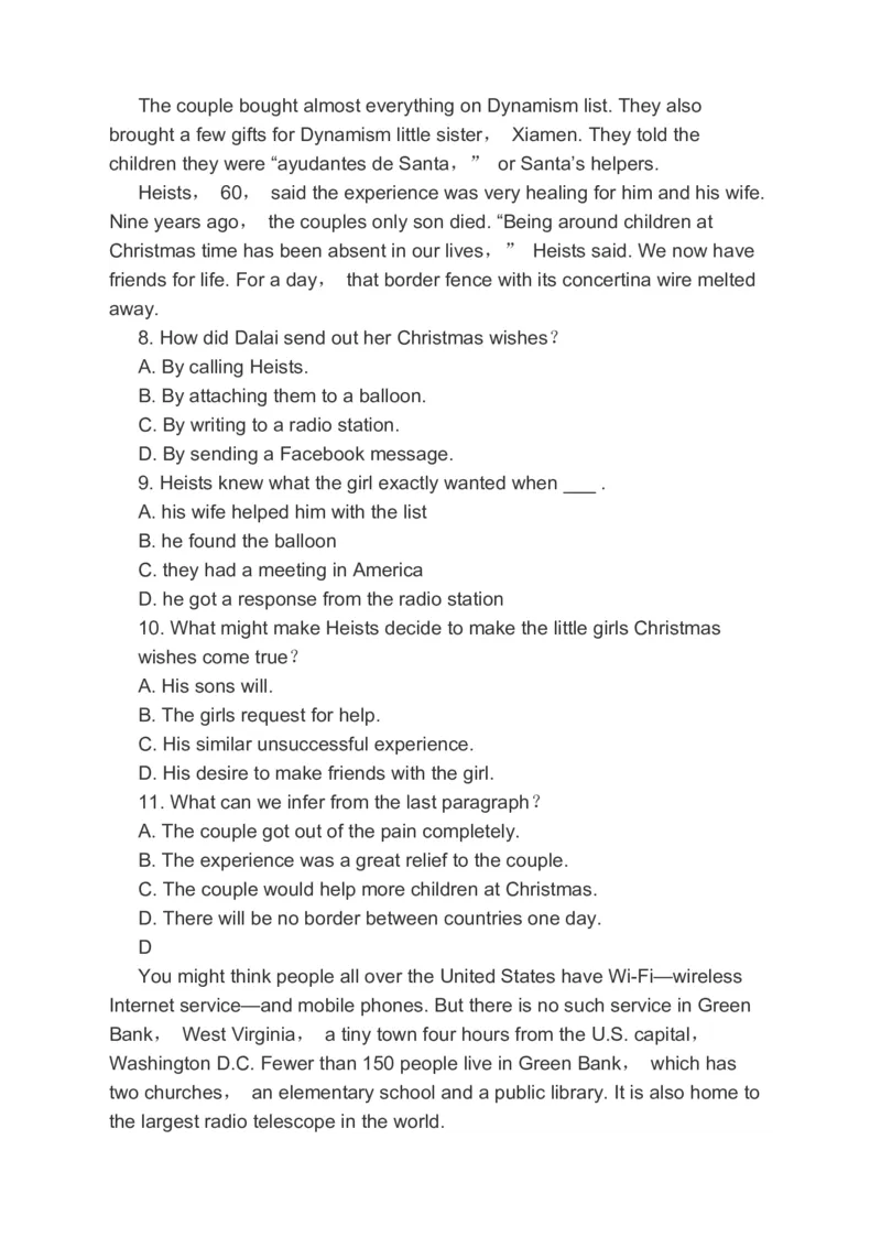 2023届高考英语二轮复习阅读理解阅读七选五完形填空分类综合训练（含答案）(1)_3.2025英语总复习_赠品通用版（老高考）复习资料_二轮复习