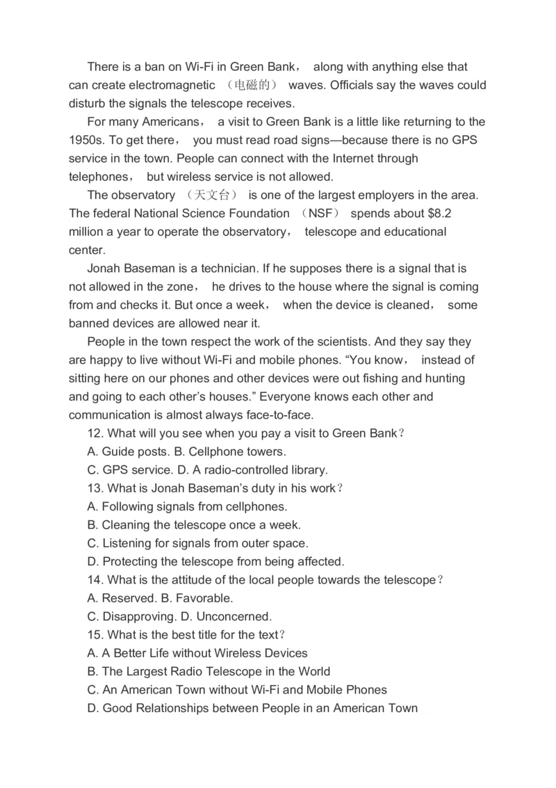 2023届高考英语二轮复习阅读理解阅读七选五完形填空分类综合训练（含答案）(1)_3.2025英语总复习_赠品通用版（老高考）复习资料_二轮复习