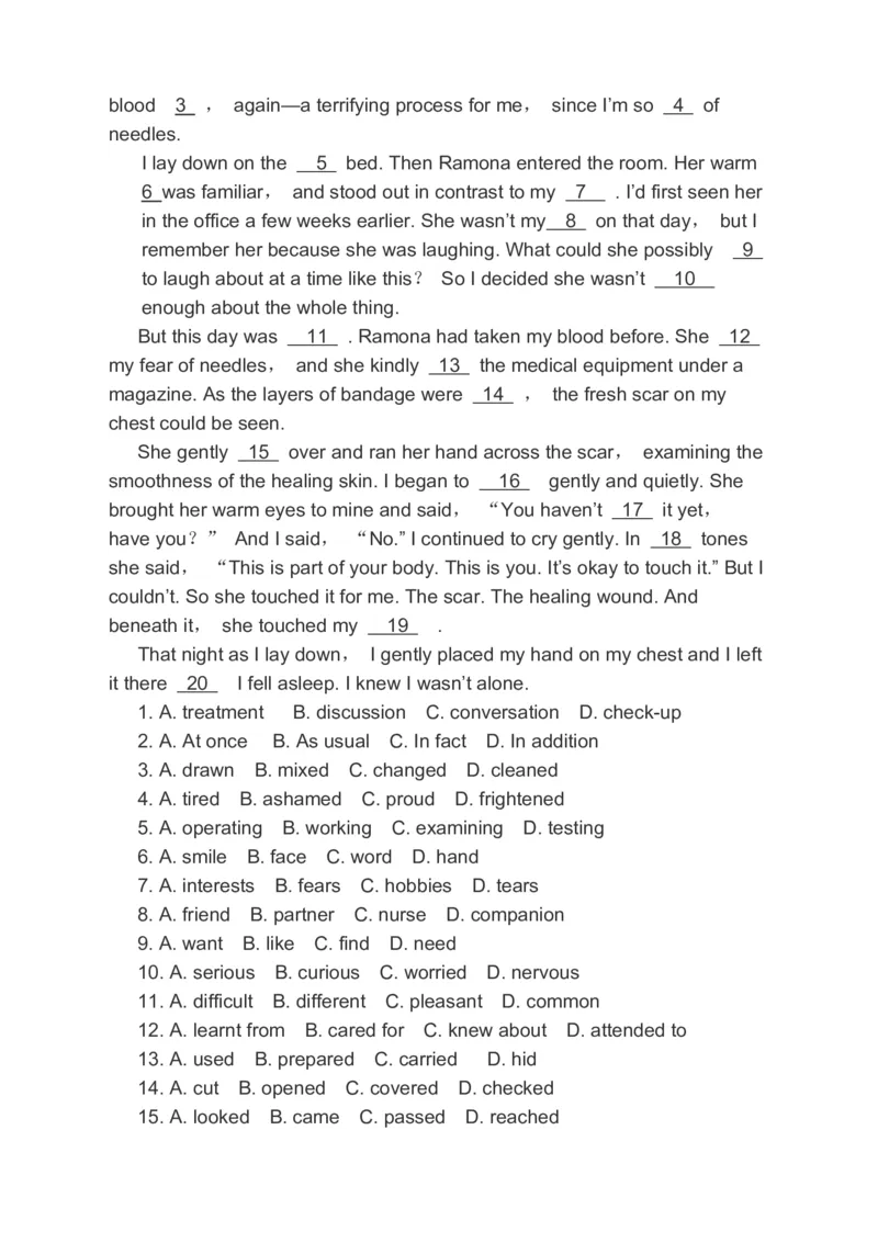 2023届高考英语二轮复习阅读理解阅读七选五完形填空分类综合训练（含答案）(1)_3.2025英语总复习_赠品通用版（老高考）复习资料_二轮复习