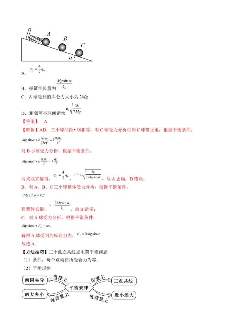 专题7.1　电场力的性质讲&mdash;&mdash;2023年高考物理一轮复习讲练测（新教材新高考通用）（解析版）_4.2025物理总复习_2023年新高复习资料_一轮复习
