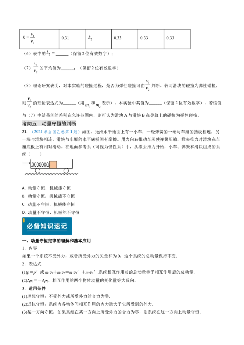 专题13动量守恒定律的应用（原卷版）_4.2025物理总复习_2025年新高考资料_专项复习_备战2025年高考物理真题题源解密（新高考通用）（完结）