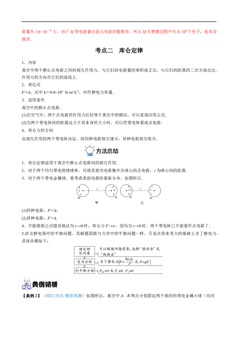 专题18静电场中力的性质&mdash;&mdash;全攻略备战2023年高考物理一轮重难点复习（解析版）_4.2025物理总复习_2023年新高复习资料_一轮复习_全攻略备战2023年高考物理一轮重难点复习