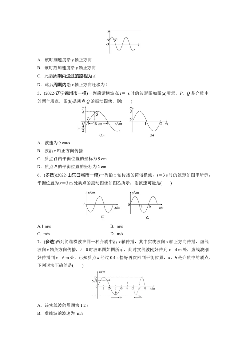 热点15　机械振动　机械波_4.2025物理总复习_2023年新高复习资料_二轮复习_2023年高考物理二轮复习讲义+课件（新高考版）_2023年高考物理二轮复习讲义（新高考版）_学生版_考前特训