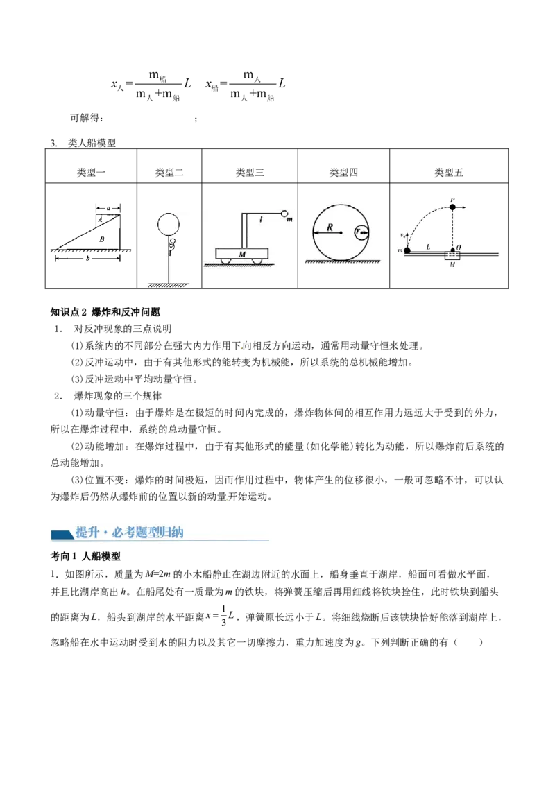 第31讲动量守恒定律及其应用（讲义）（解析版）_4.2025物理总复习_2024年新高考资料_1.2024一轮复习_2024年高考物理一轮复习讲练测（新教材新高考）_第31讲动量守恒定律及其应用（讲义）