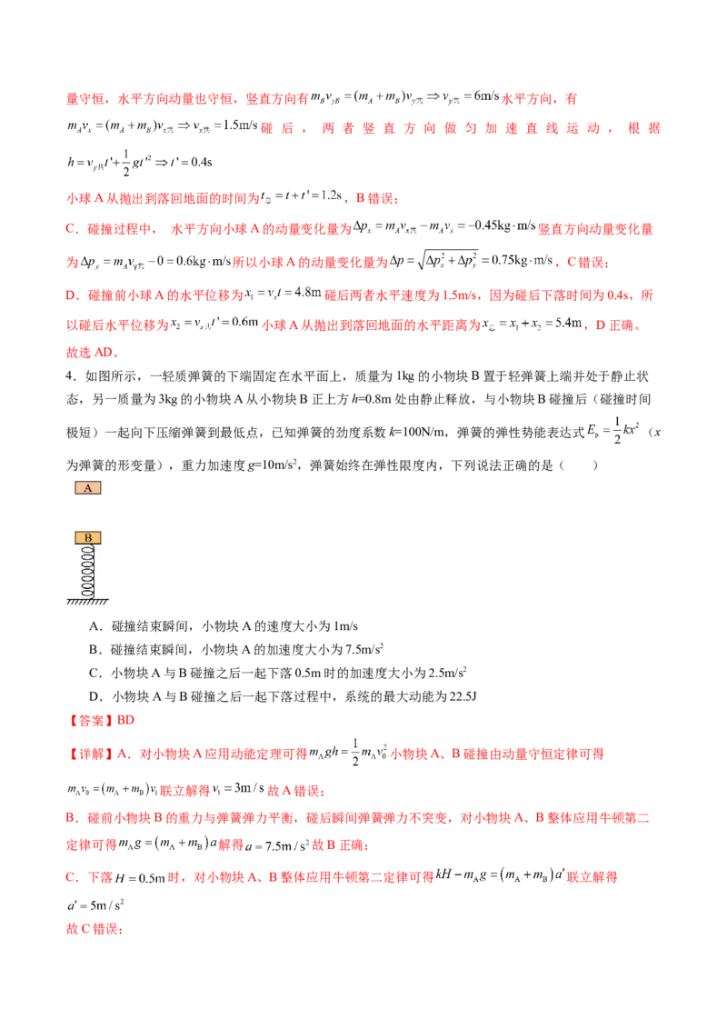 第31讲动量守恒定律及其应用（讲义）（解析版）_4.2025物理总复习_2024年新高考资料_1.2024一轮复习_2024年高考物理一轮复习讲练测（新教材新高考）_第31讲动量守恒定律及其应用（讲义）