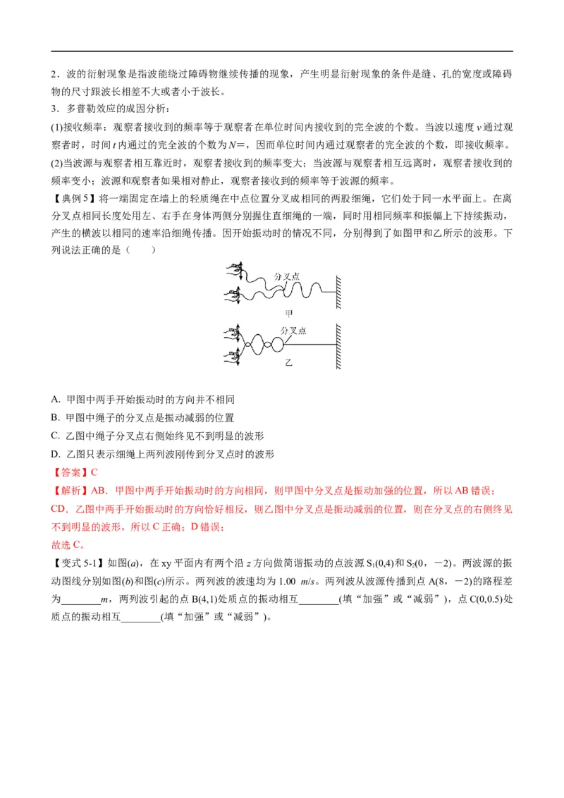 专题14振动和波（解析版）_4.2025物理总复习_赠品通用版（老高考）复习资料_二轮复习_2023年高考物理毕业班二轮热点题型归纳与变式演练（全国通用）