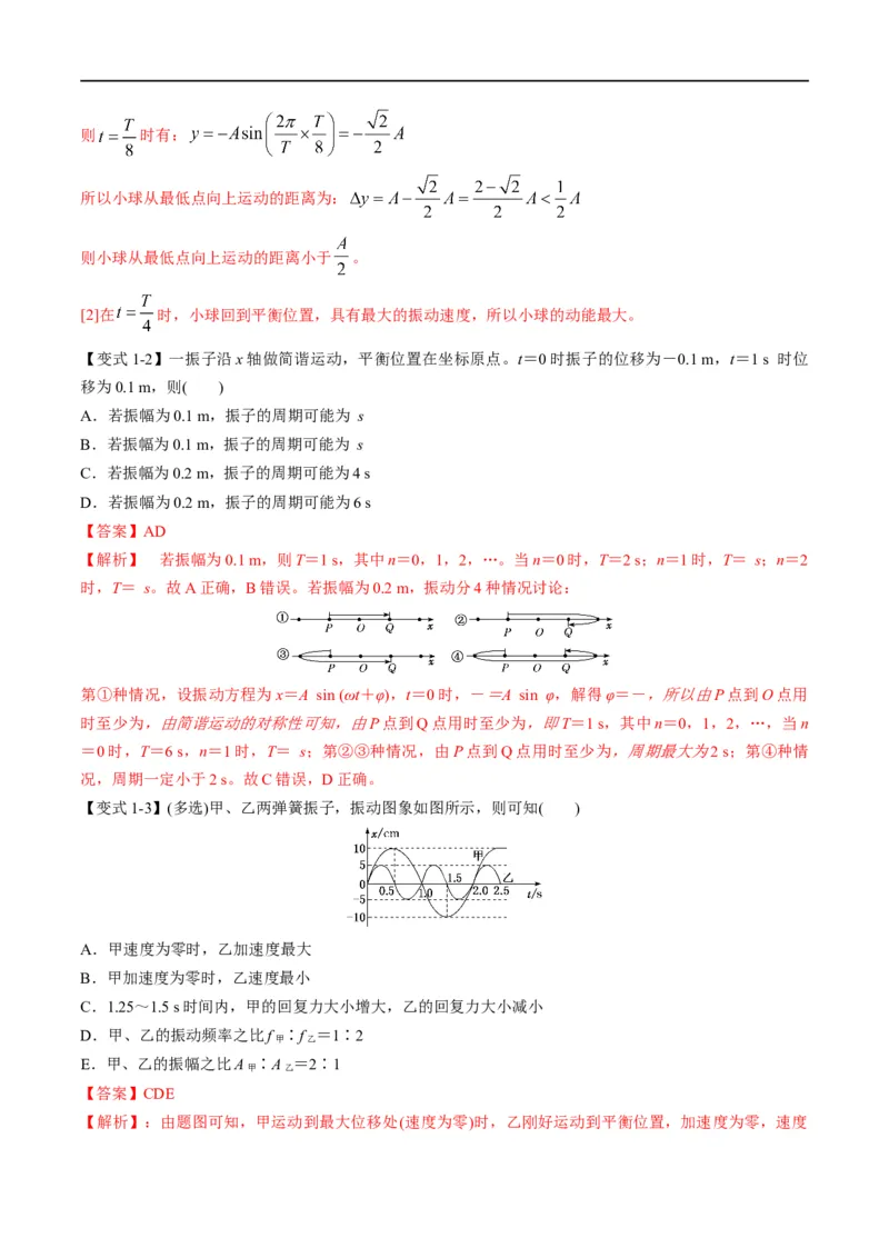 专题14振动和波（解析版）_4.2025物理总复习_赠品通用版（老高考）复习资料_二轮复习_2023年高考物理毕业班二轮热点题型归纳与变式演练（全国通用）