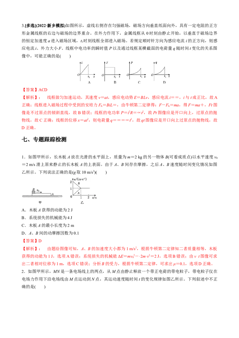 专题3.1高考中的图像问题（解析版）_4.2025物理总复习_2023年新高复习资料_二轮复习_2023届高考物理二、三轮复习总攻略290387341