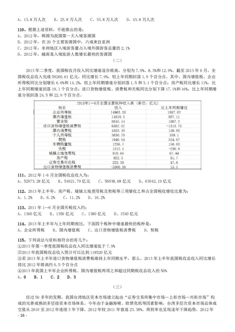 2015年425公务员联考《行测》（海南卷）_34省+国考真题_34省考+国考pdf版推荐用这个版本_34省行测+申论真题pdf推荐用这个版本_海南公务员考试真题pdf版_题目