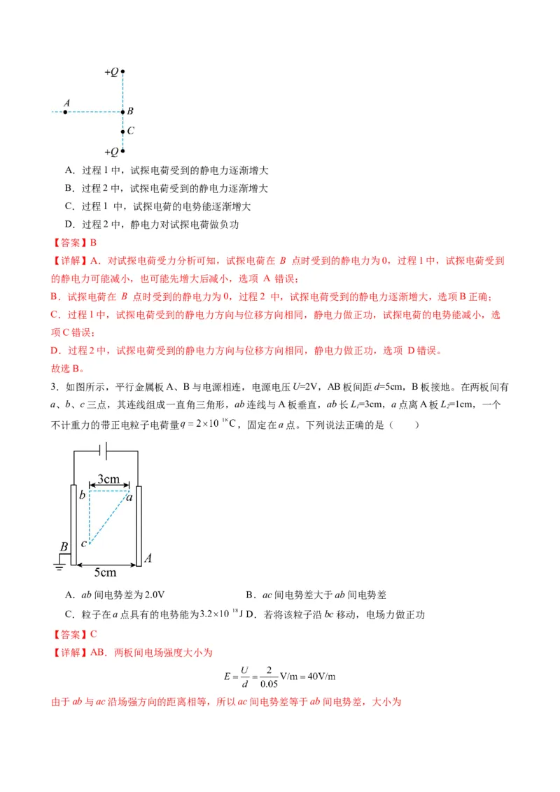 第34讲静电场中力的性质（练习）（解析版）_4.2025物理总复习_2025年新高考资料_一轮复习_2025年高考物理一轮复习讲练测（新教材新高考）