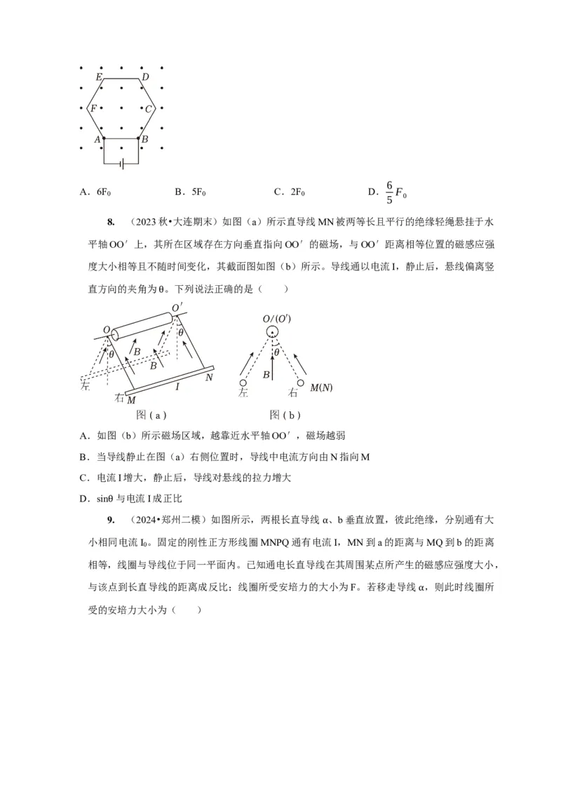 第21讲　磁场的描述磁场对电流的作用（原卷版）_4.2025物理总复习_2025年新高考资料_一轮复习_2025届高考物理一轮复习考点精讲精练（全国通用）（完结）
