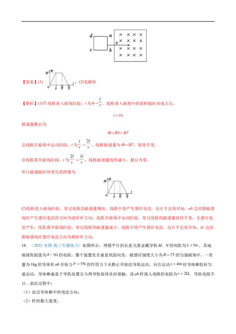 专题25电磁感应现象　楞次定律&mdash;&mdash;全攻略备战2023年高考物理一轮重难点复习（解析版）_4.2025物理总复习_2023年新高复习资料_一轮复习_全攻略备战2023年高考物理一轮重难点复习