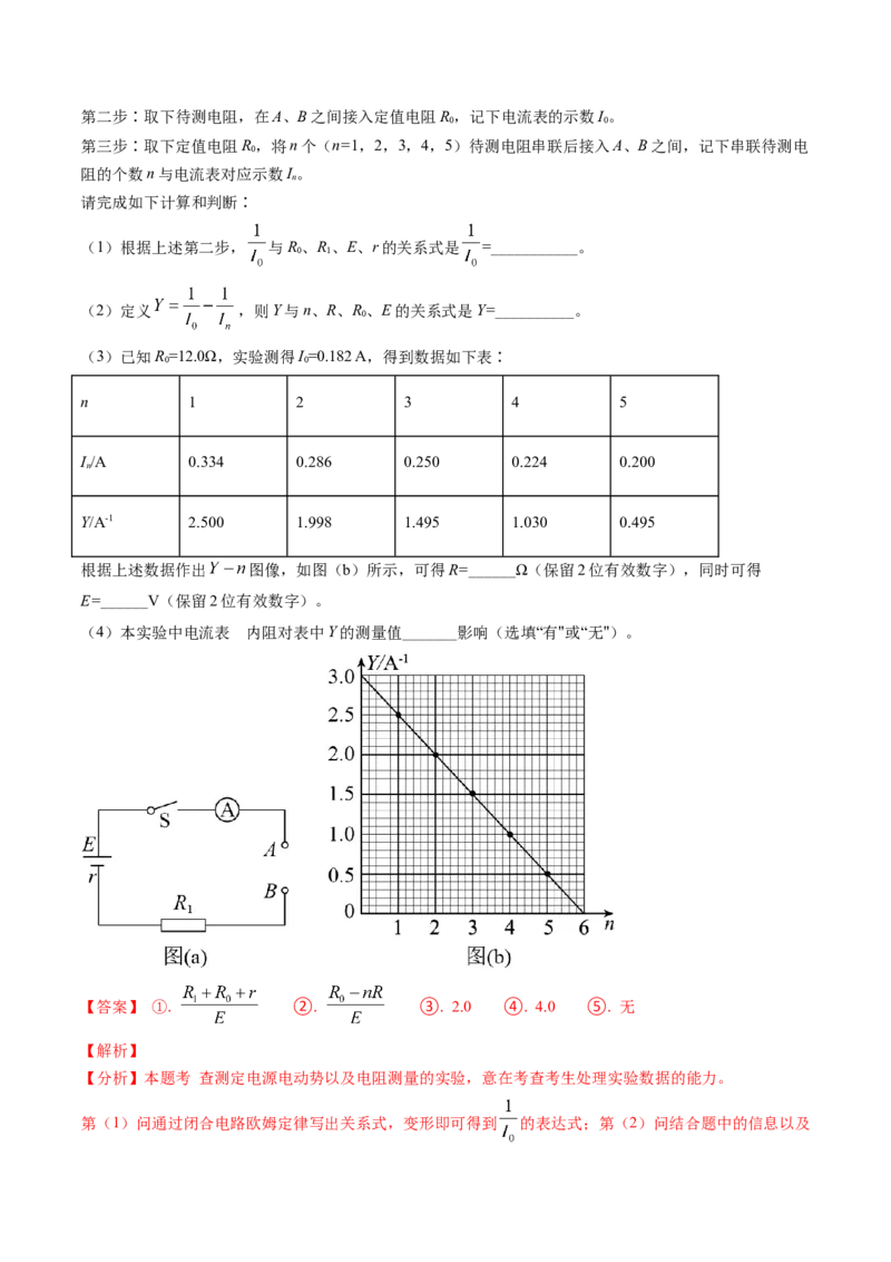 专题17恒定电流相关的电学实验（解析版）_4.2025物理总复习_2025年新高考资料_专项复习_备战2025年高考物理真题题源解密（新高考通用）（完结）