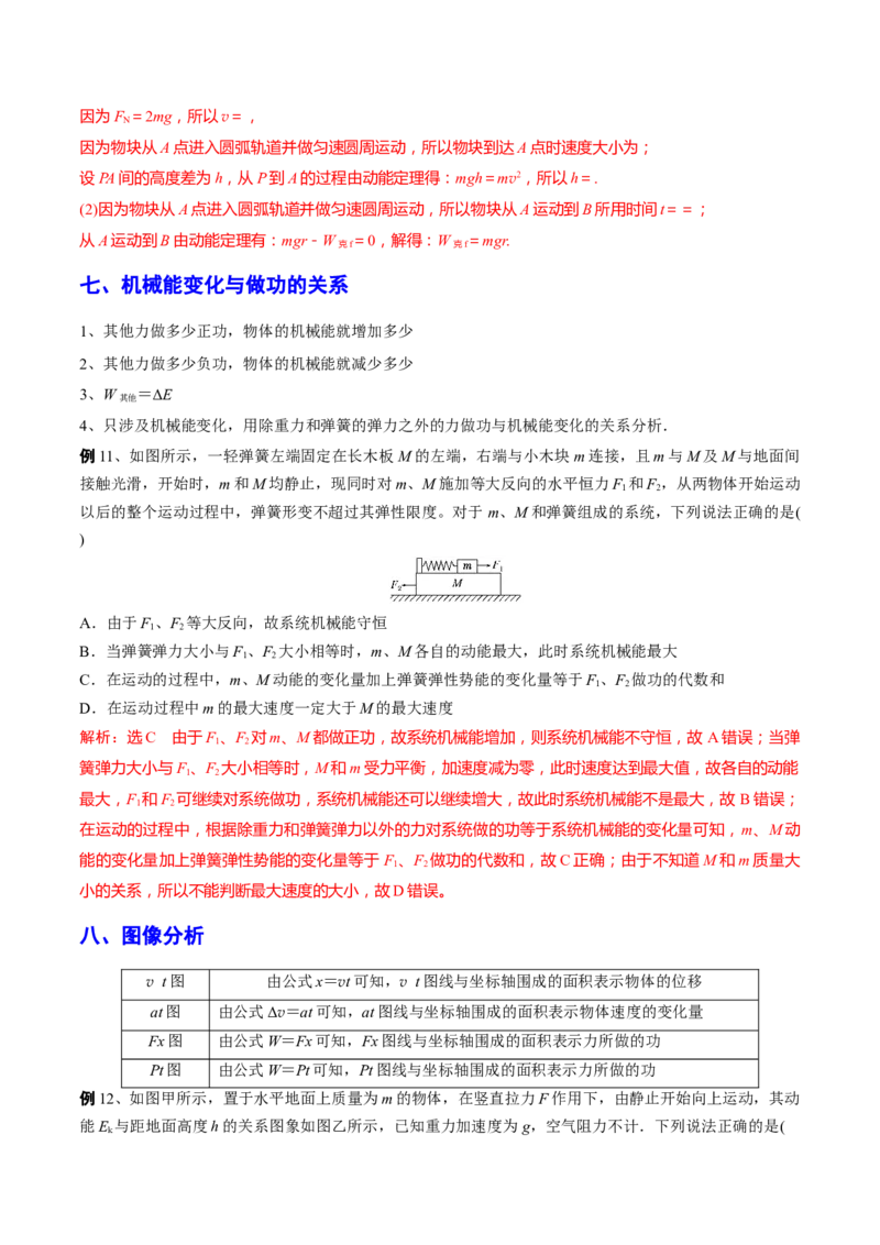 秘籍12功能关系热点问题综合-备战2023年高考物理抢分秘籍（新高考专用）（解析版）_4.2025物理总复习_2023年新高复习资料_备战2023年高考物理抢分秘籍（新高考专用）