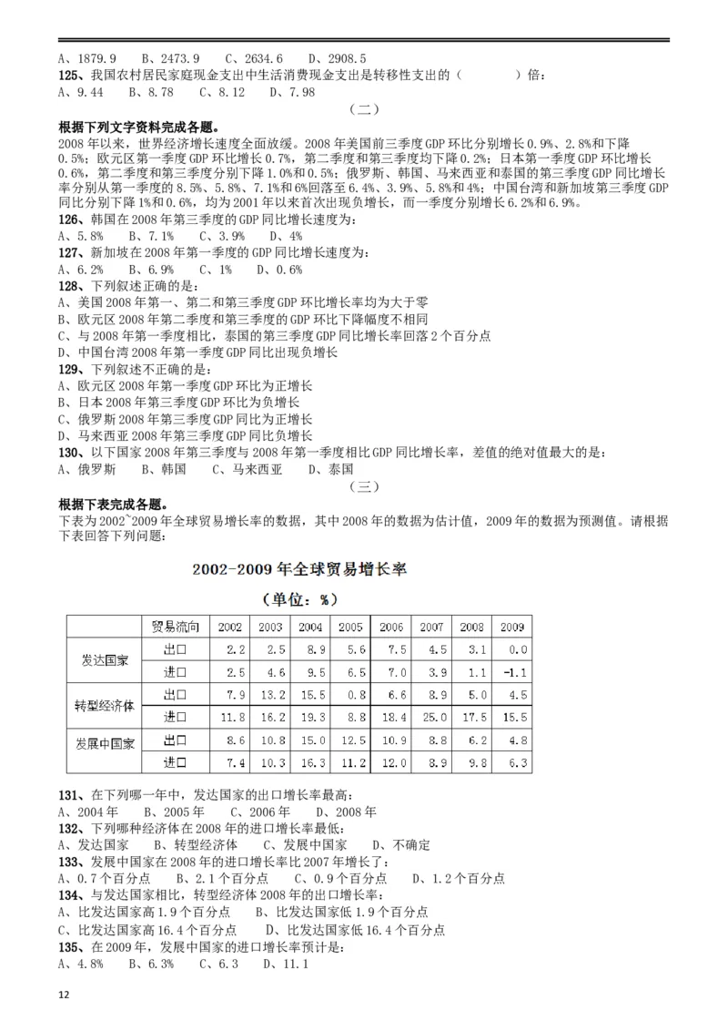 2009年贵州省公务员考试《行测》真题_34省+国考真题_此文件夹为word版,不推荐使用_此word版为,不推荐使用_此word版为,不推荐使用_贵州公务员考试真题word版