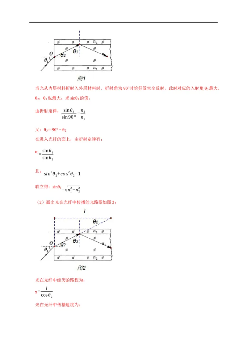 第97讲光的全反射及其应用（解析版）_4.2025物理总复习_2023年新高复习资料_专项复习_2023届高三物理高考复习101微专题模型精讲精练