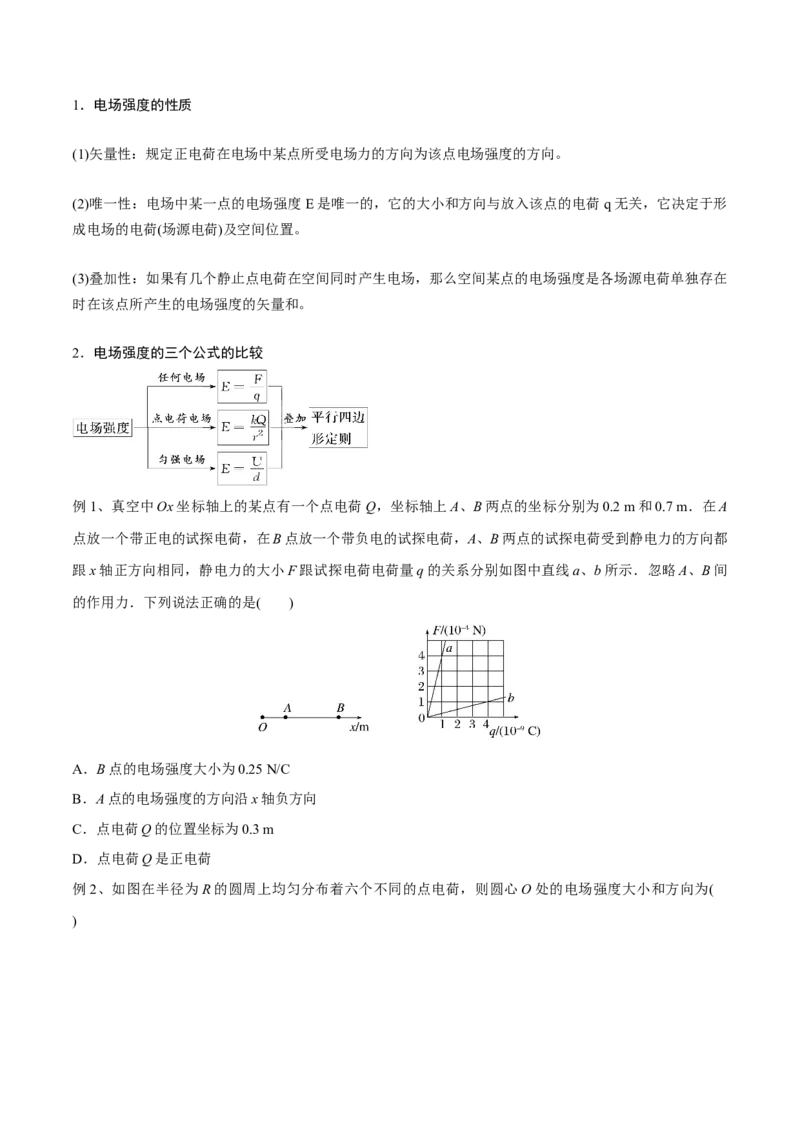 第一讲电场力的性质（原卷版）_4.2025物理总复习_2023年新高复习资料_一轮复习_2023年高三物理一轮复习精讲精练278111462_第八章静电场