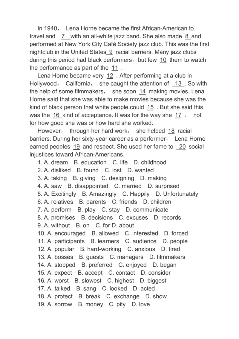 2023届高考英语二轮复习分类综合训练阅读理解完形填空语法填空（含答案）_3.2025英语总复习_赠品通用版（老高考）复习资料_二轮复习