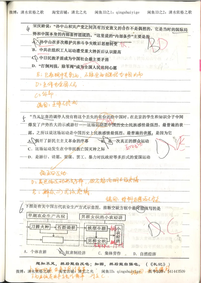 3.衡水中学高考积累与改错_高二历史（第1本）_97页_高中衡水学霸笔记_高中全部赠品_错题集高中九科_历史积累与改错