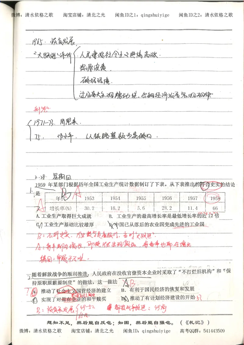 3.衡水中学高考积累与改错_高二历史（第1本）_97页_高中衡水学霸笔记_高中全部赠品_错题集高中九科_历史积累与改错