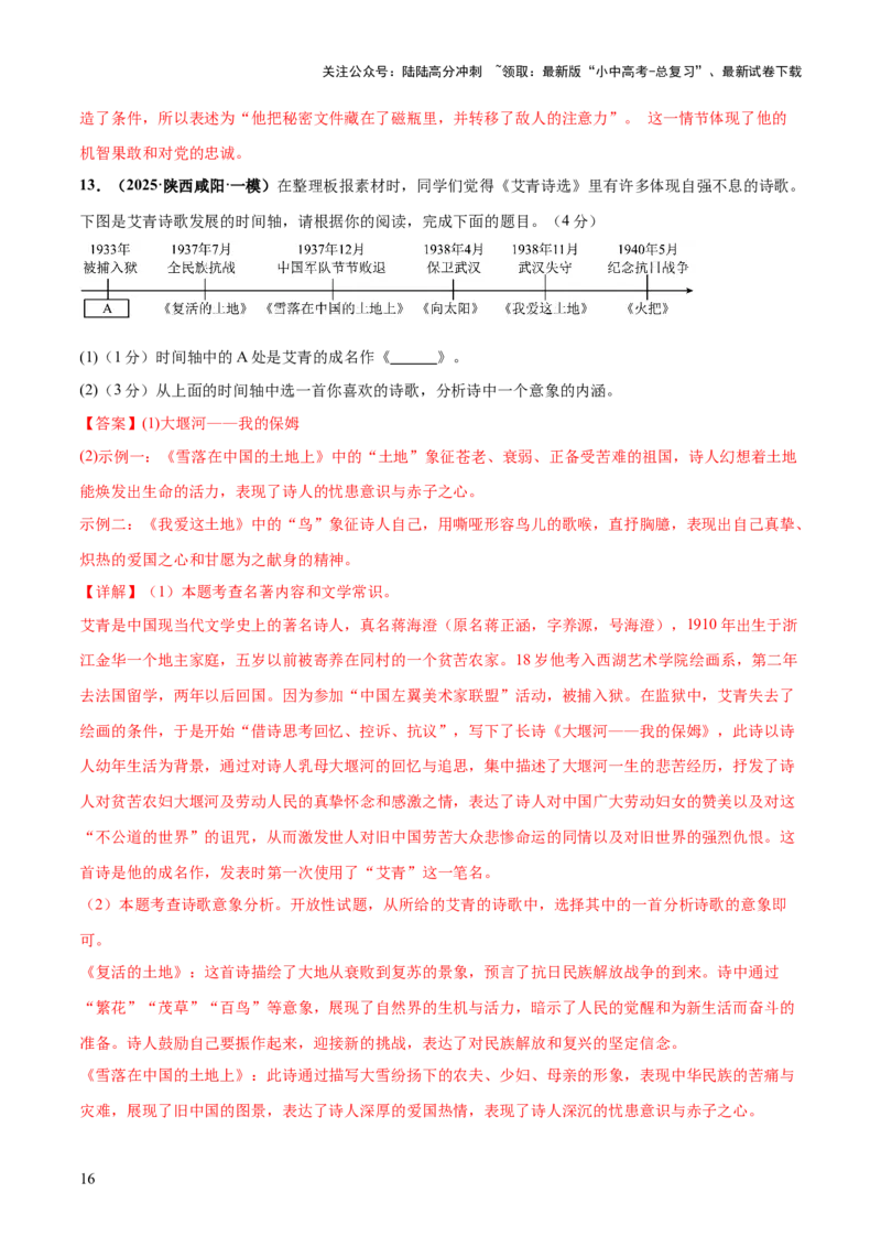 名著阅读综合测试卷（解析版）_02中考总复习（2026版更新中）_01-语文-中考总复习_2025年中考资料_2025中考二轮课件ppt+讲义+练习语文_测试