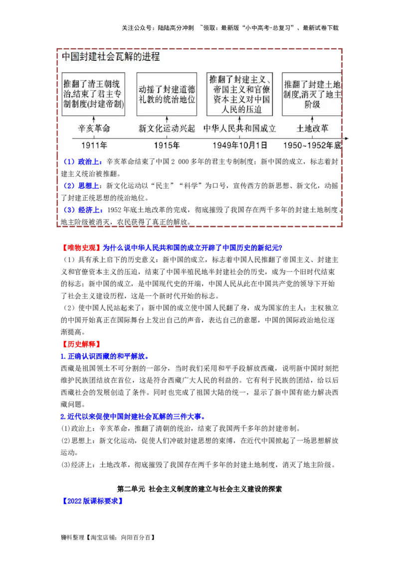 八年级历史下册-背诵秘笈2024年中考历史复习6册教材常考知识点集锦（部编版）_02中考总复习（2026版更新中）_06-历史-中考总复习_2024年中考复习资料_专项复习资料