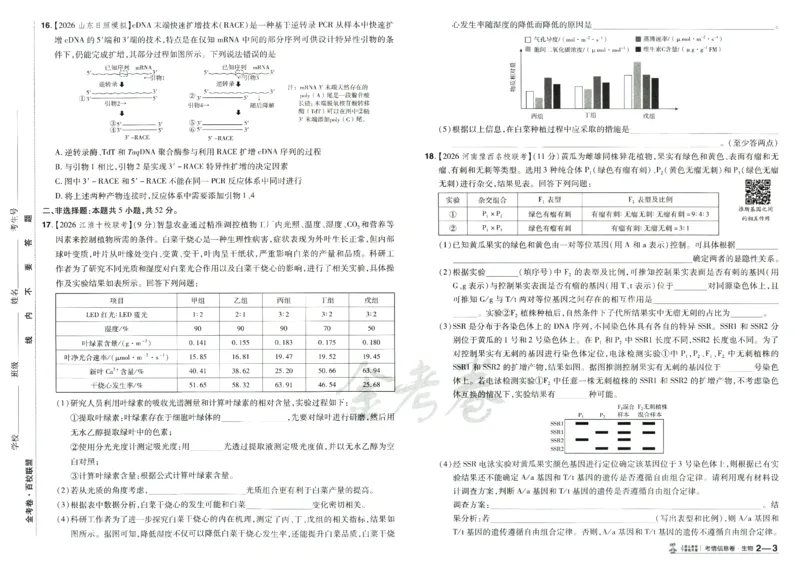 2026版金考卷&middot;百校联盟高考领航卷生物（全国单选版）_2026版金考卷&middot;百校联盟高考领航卷（全科）_2026版金考卷&middot;百校联盟高考领航卷生物（单选+不定项）