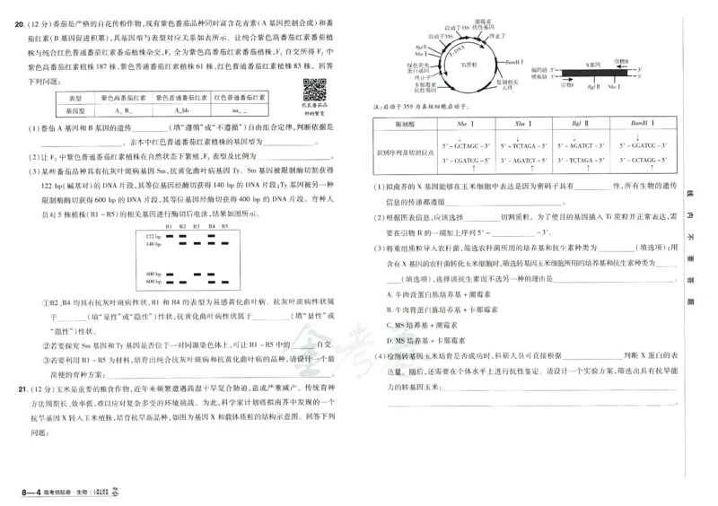 2026版金考卷&middot;百校联盟高考领航卷生物（全国单选版）_2026版金考卷&middot;百校联盟高考领航卷（全科）_2026版金考卷&middot;百校联盟高考领航卷生物（单选+不定项）