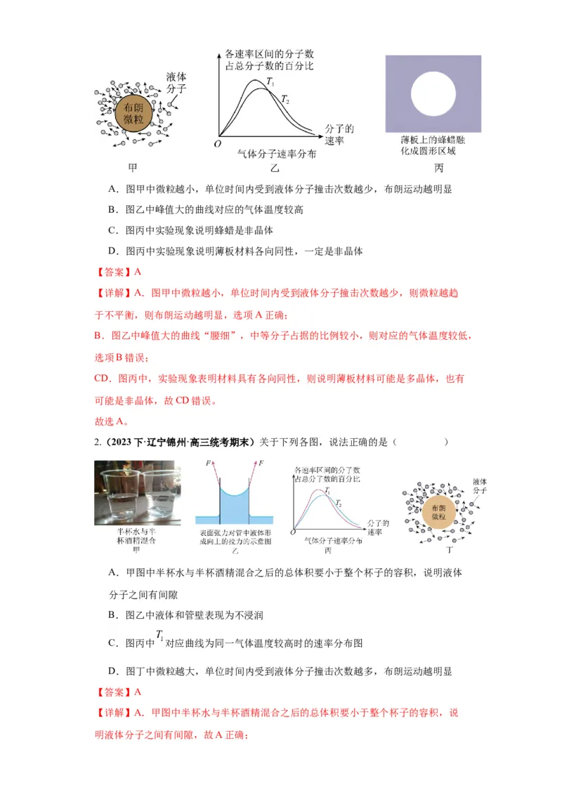 专题17热学（解析版）_4.2025物理总复习_2024年新高考资料_2.2024二轮复习_2024年高考物理二轮热点题型归纳与变式演练（新高考通用）