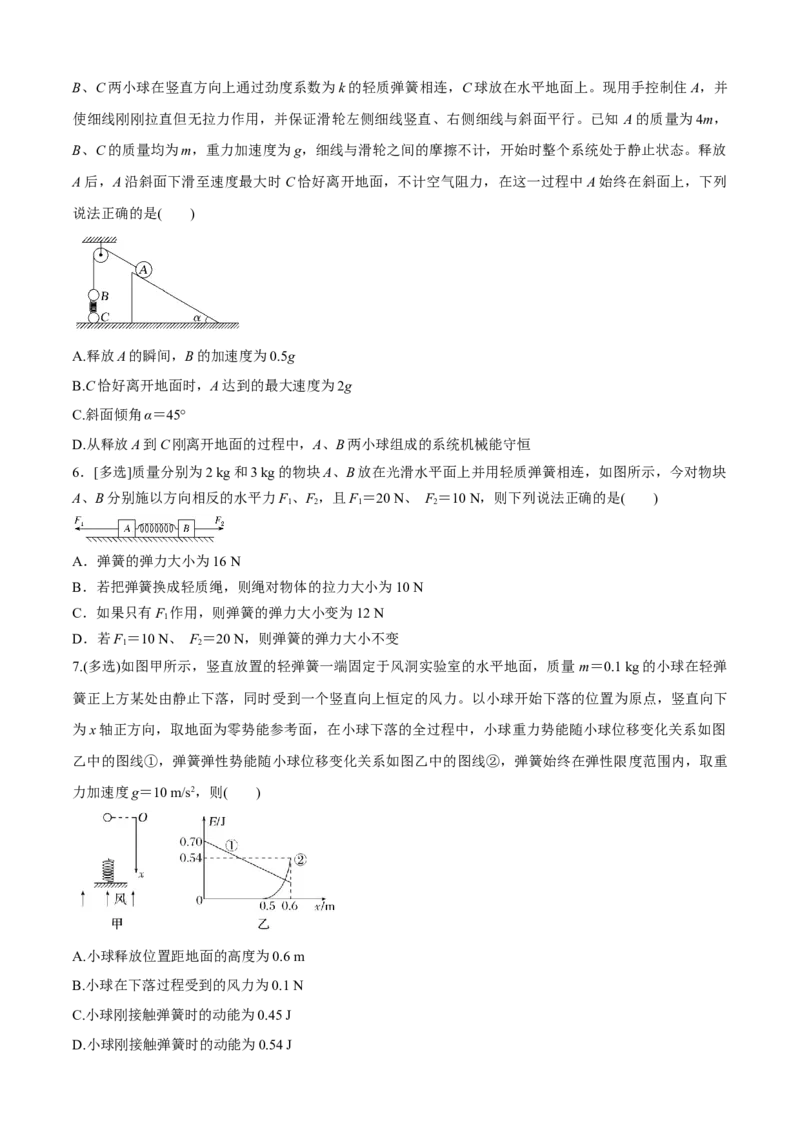 专题4.1弹簧模型（原卷版）_4.2025物理总复习_2023年新高复习资料_二轮复习_2023届高考物理二、三轮复习总攻略290387341_专题4.1弹簧模型-2023届高考物理二、三轮复习总攻略
