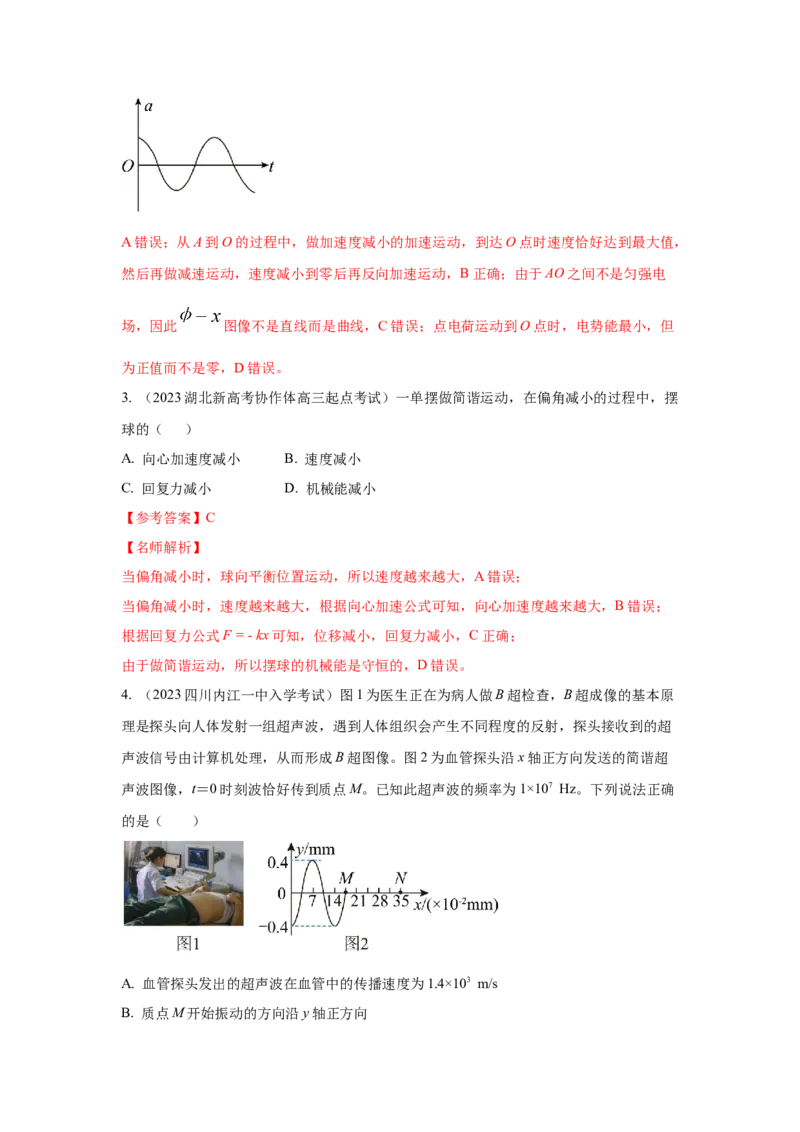 专题7.机械振动和机械波(解析版)--2023高考二轮复习_4.2025物理总复习_2023年新高复习资料_二轮复习_2023年高考物理二轮复习二十五专题精练287608825_专题7机械振动机械波