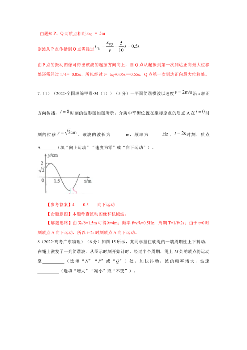 专题7.机械振动和机械波(解析版)--2023高考二轮复习_4.2025物理总复习_2023年新高复习资料_二轮复习_2023年高考物理二轮复习二十五专题精练287608825_专题7机械振动机械波