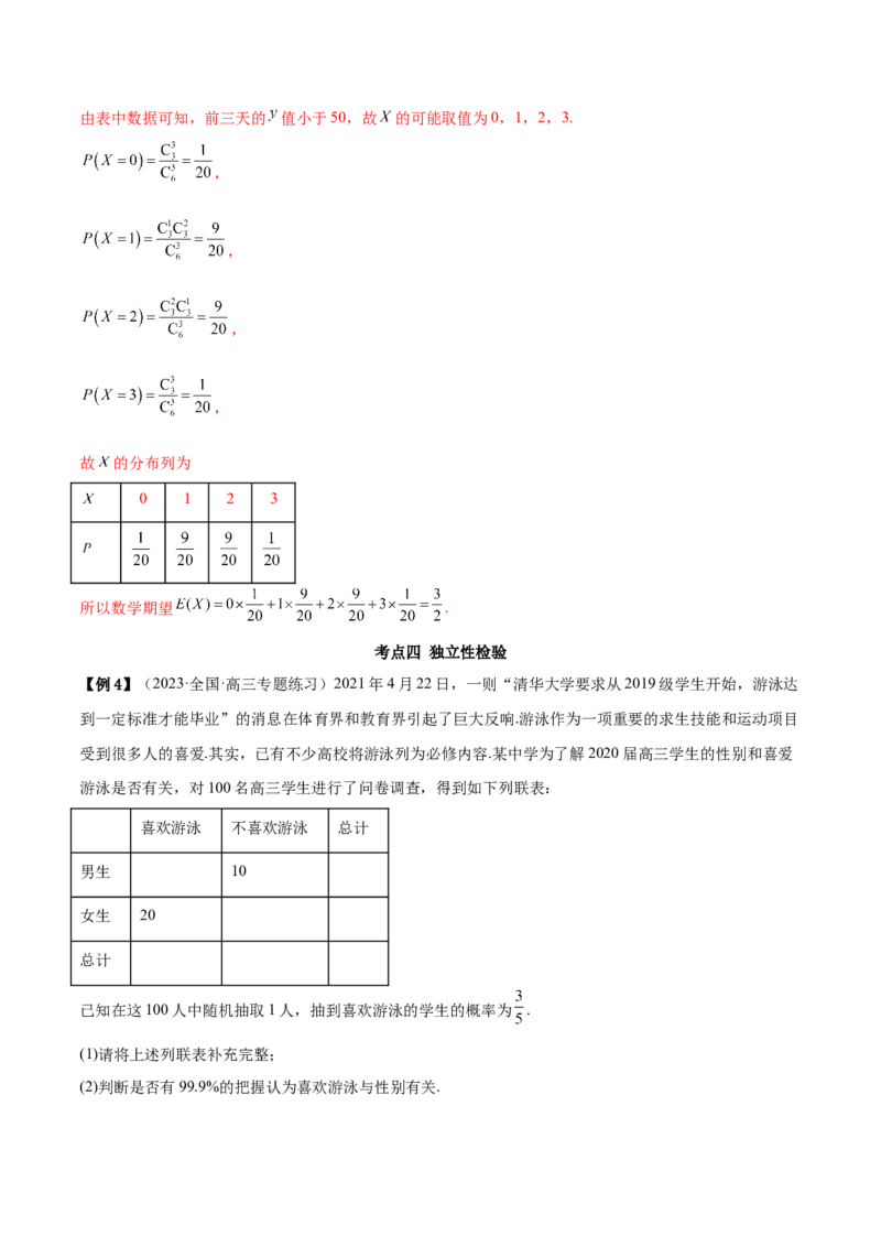 6.3统计案例（精讲）（基础版）（解析版）_2.2025数学总复习_2023年新高考资料_一轮复习_2023年高考数学一轮复习（基础版）（新高考地区专用）