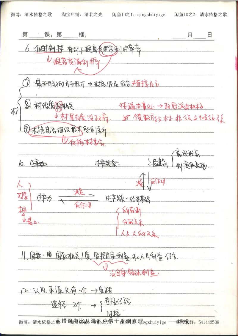 5.衡水中学高考积累与改错_高三政治（第1本）_109页_高中衡水学霸笔记_高中全部赠品_错题集高中九科_政治积累与改错
